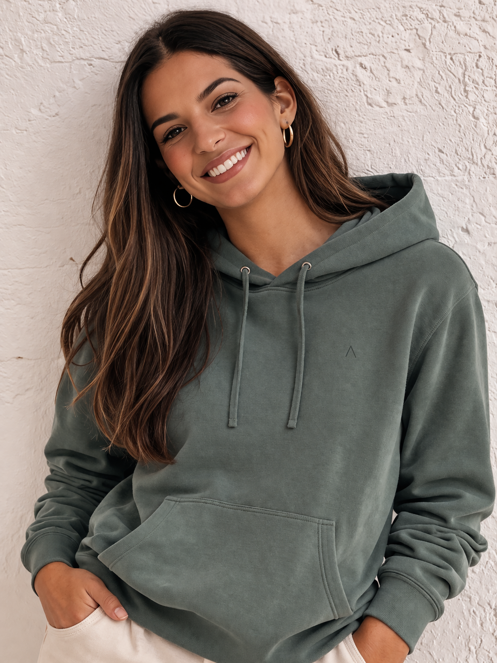 TC MIDWEIGHT PULLOVER HOOD (ALPINE GREEN)
