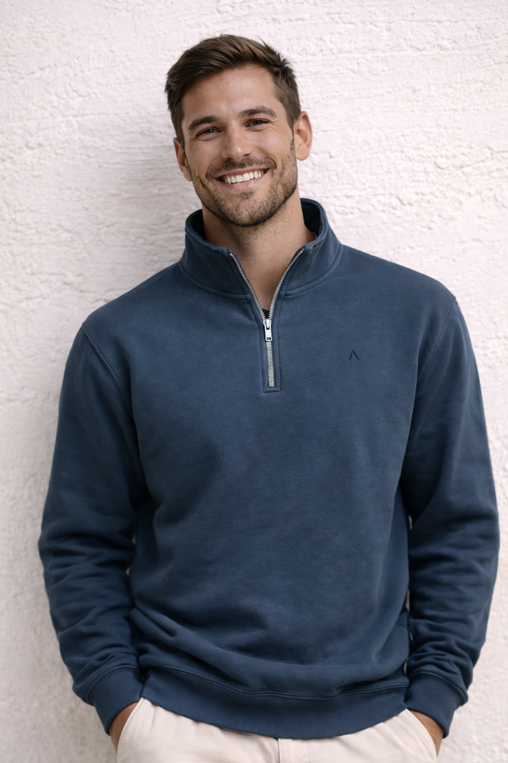 TC MIDWEIGHT QUARTER ZIP (STORM BLUE)