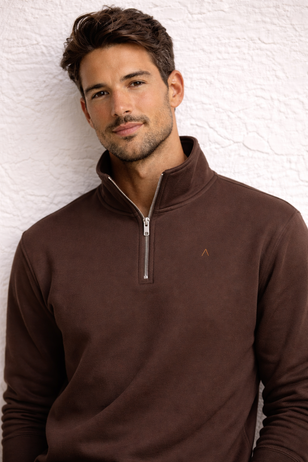 TC MIDWEIGHT QUARTER ZIP (BROWN)
