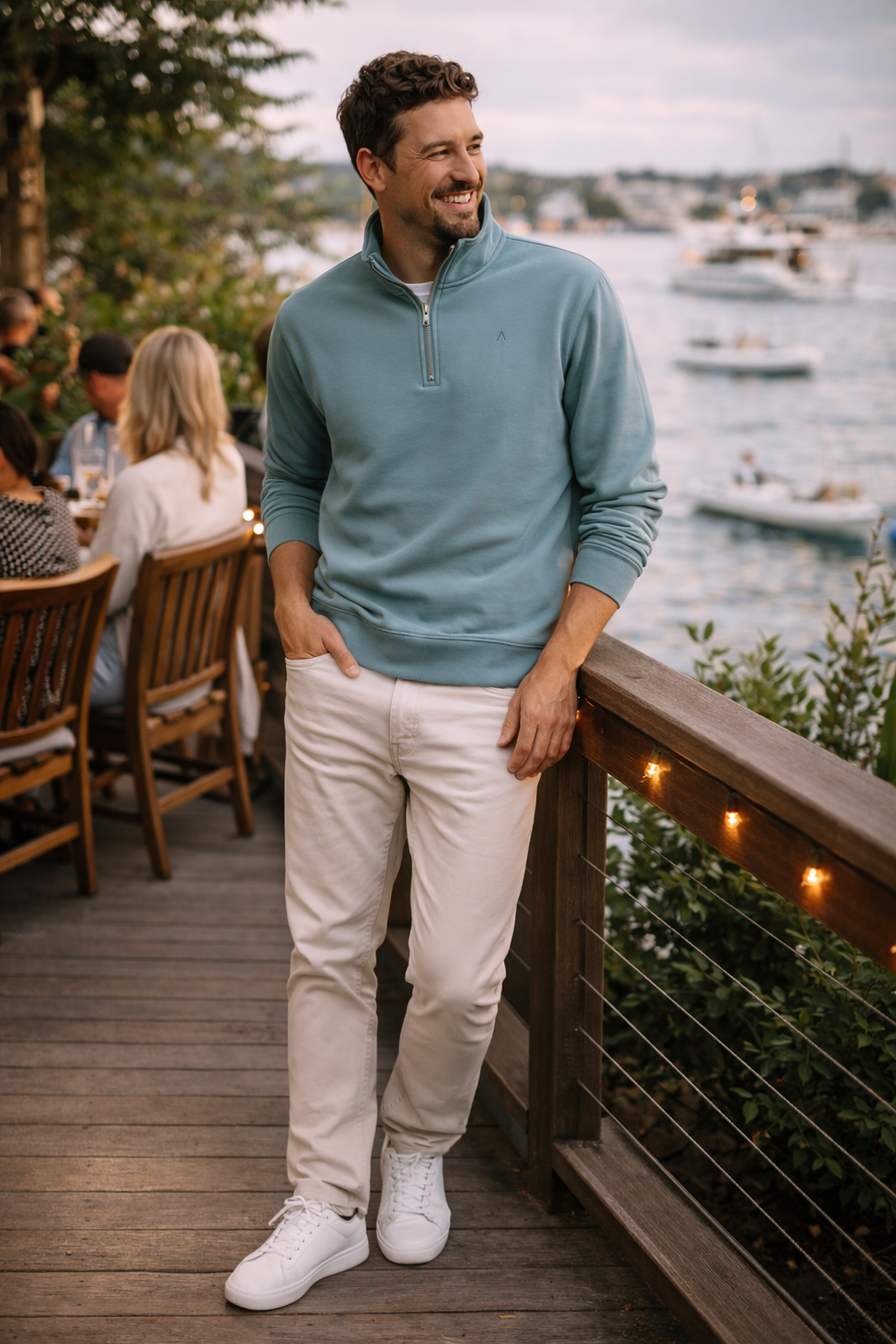 TC MIDWEIGHT QUARTER ZIP (AGAVE)