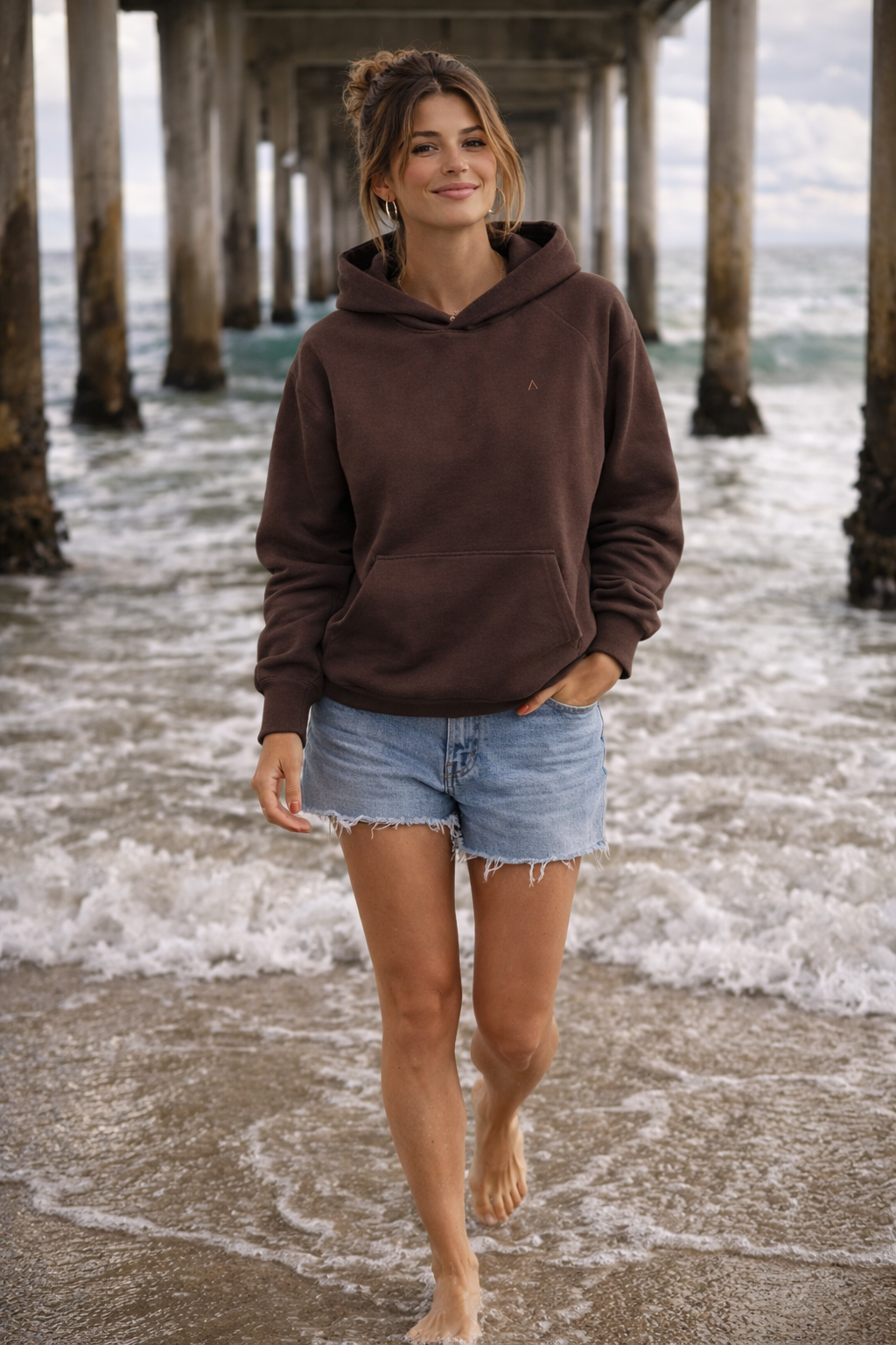 TC BOULEVARD HEAVYWEIGHT PULLOVER HOOD (BROWN)