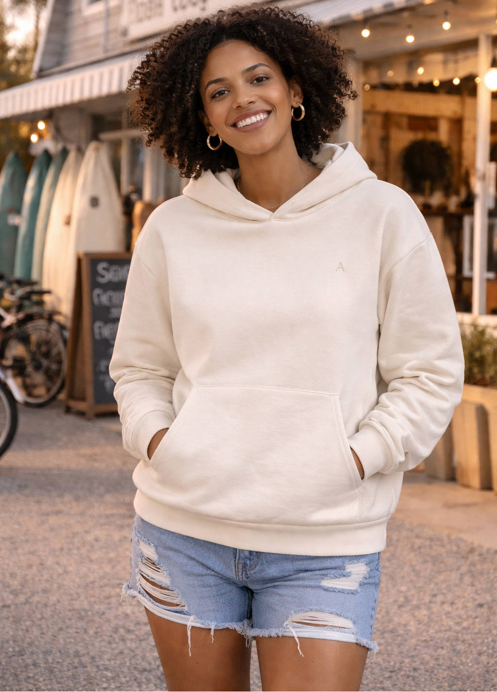 TC HEAVYWEIGHT PULLOVER HOOD (BONE)