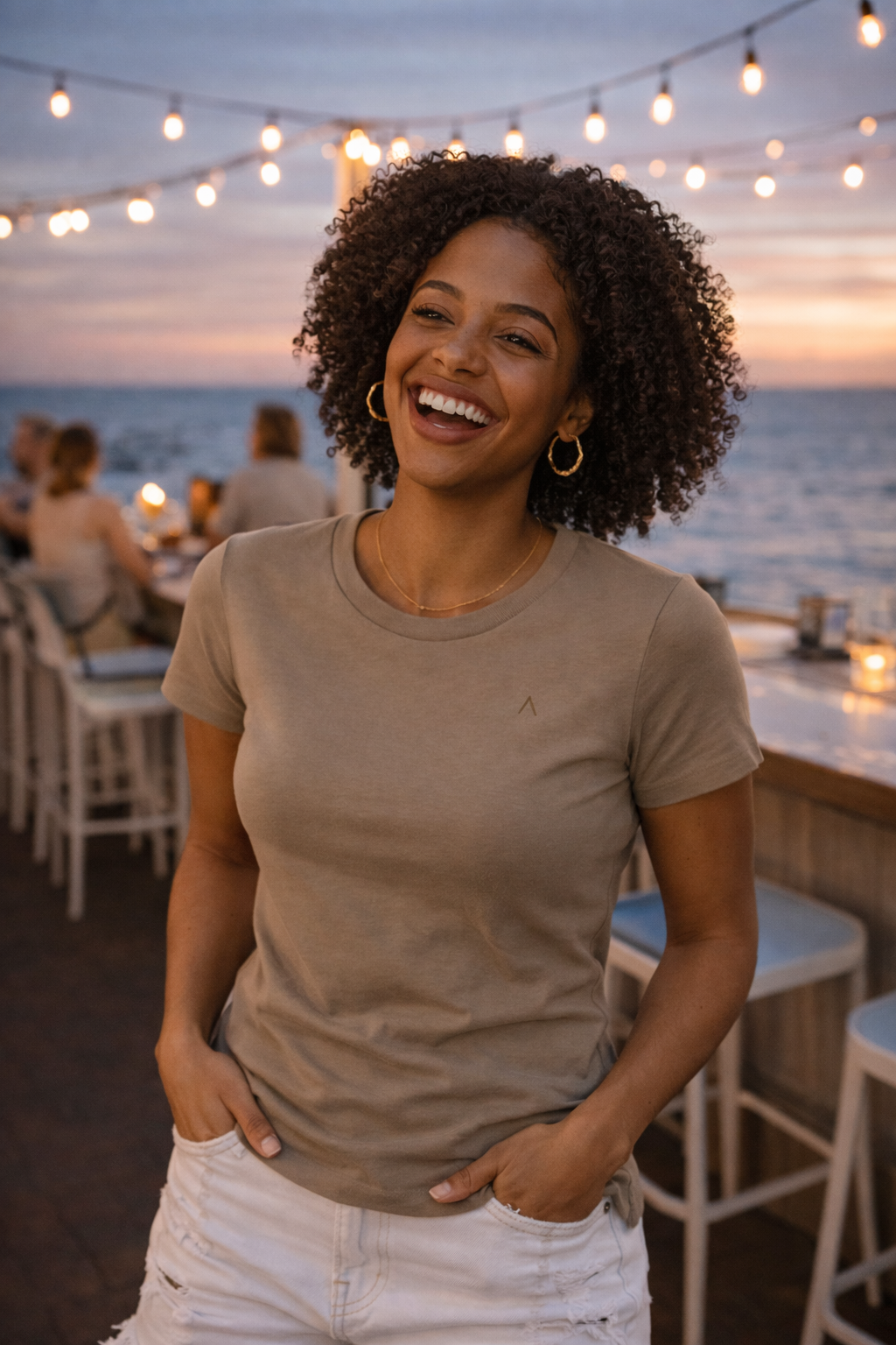 TC Midweight Womens Tee (Tan)