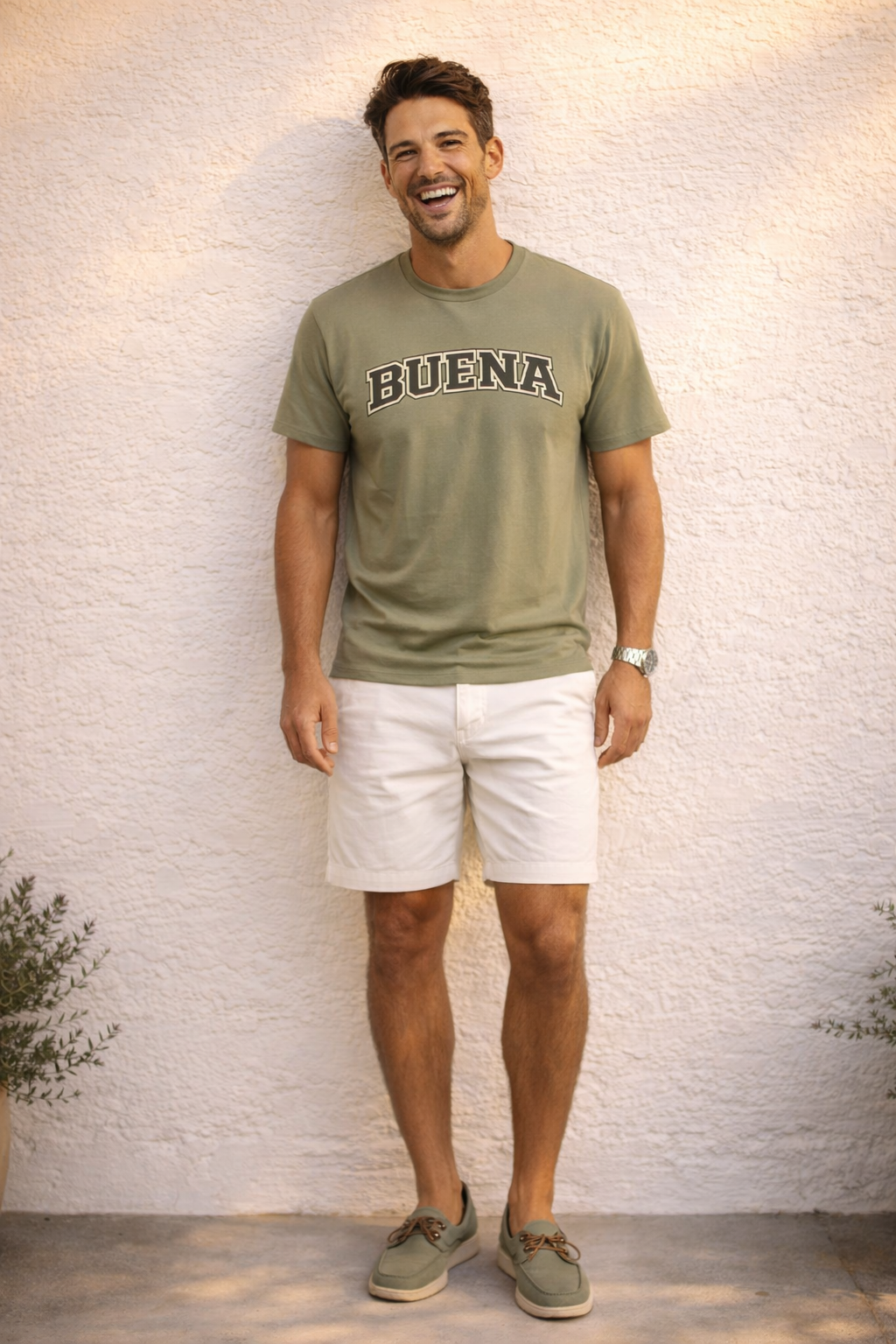 Buena Heavyweight Tee (Light Olive)
