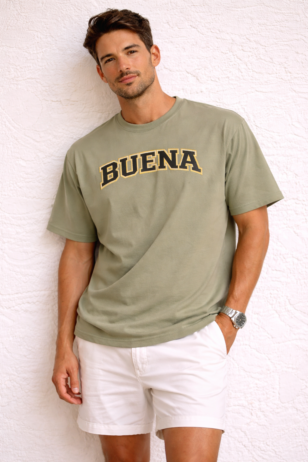 Buena Heavyweight Tee (Light Olive)