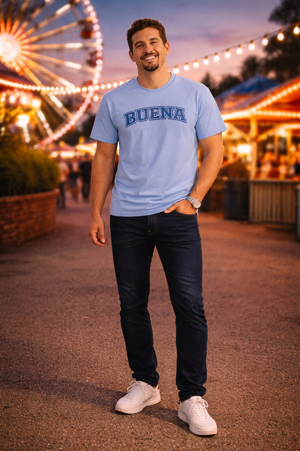 Buena Heavyweight Tee (cloud Blue)