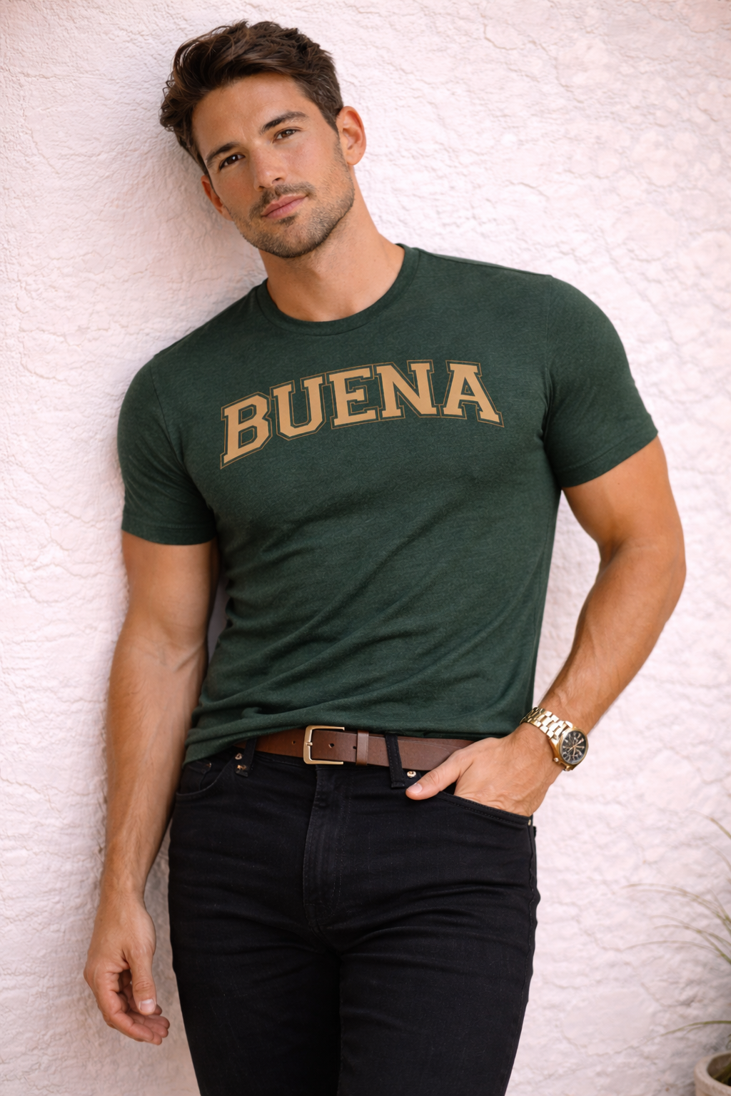 Buena Midweight Tee (Forest)
