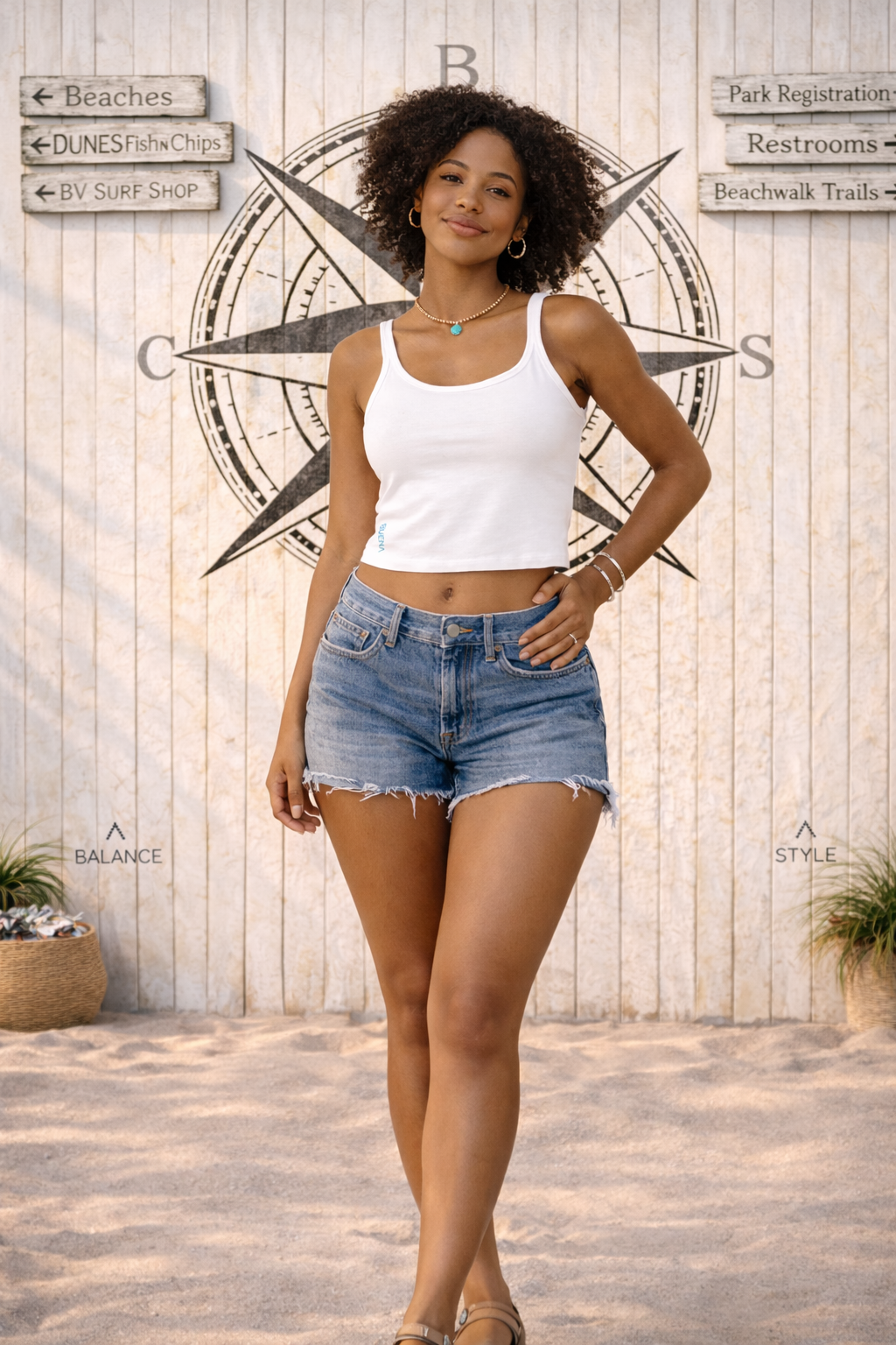 TT's  Traditional Beach Tank (White)