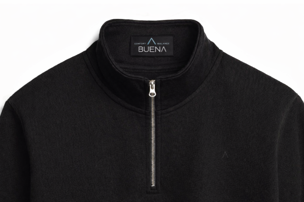 HC Cliffside Heavyweight Organic French Terry Quarter Zip (Black)