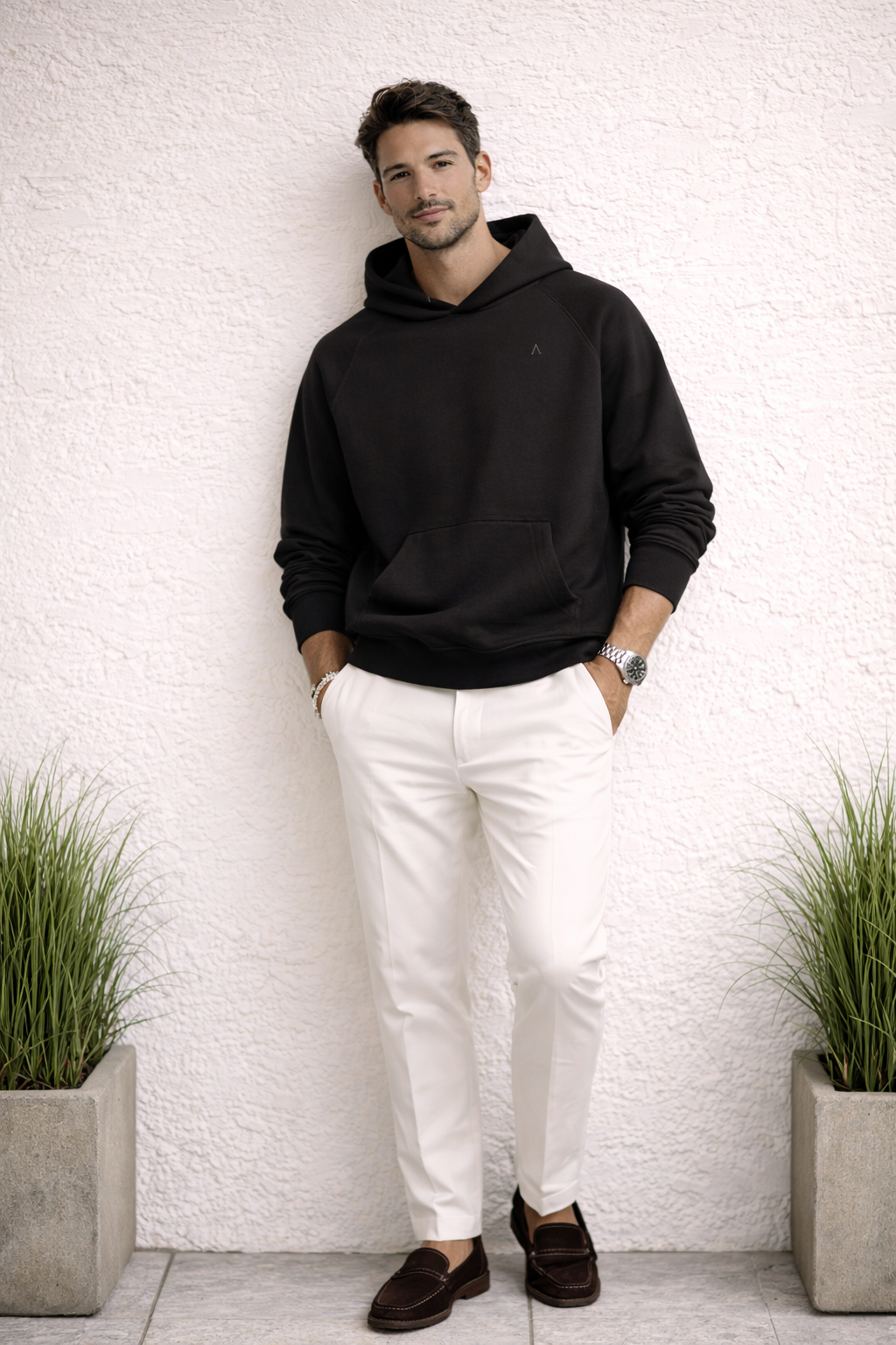 HC Main Mast Heavyweight Organic French Terry Hood (Black)