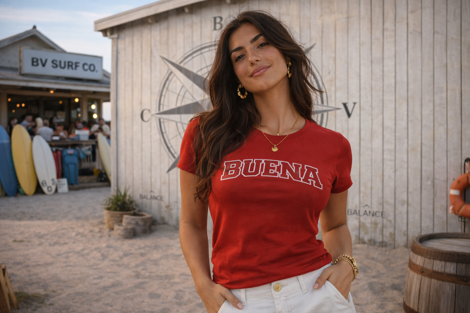 Buena Heavyweight Tee (Red)