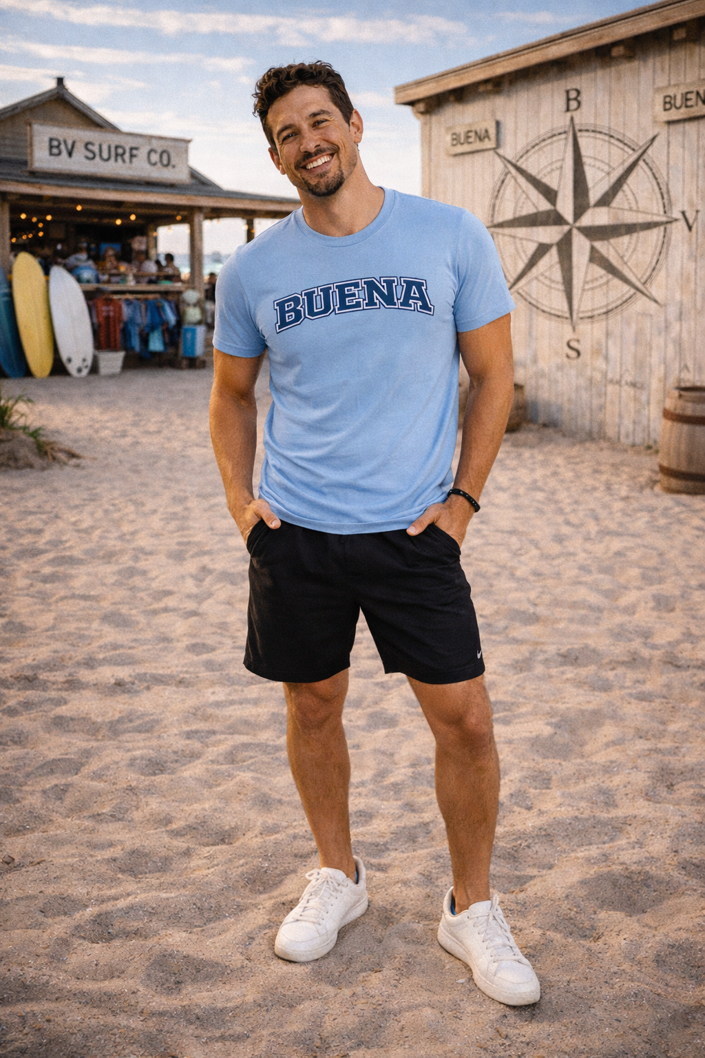 Buena Heavyweight Tee (cloud Blue)