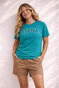Buena Midweight Tee (Teal)