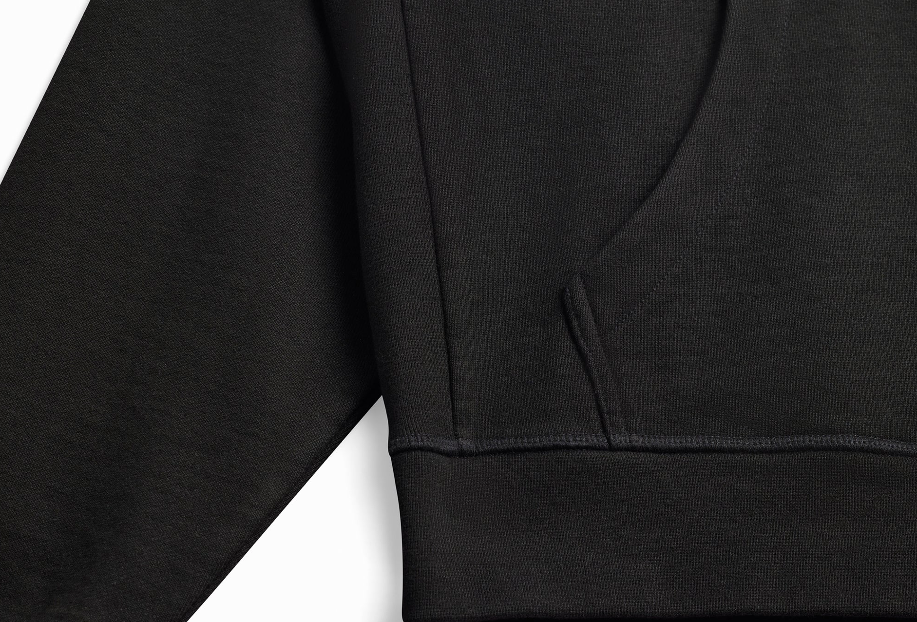 HC Main Mast Heavyweight Organic French Terry Hood (Black)