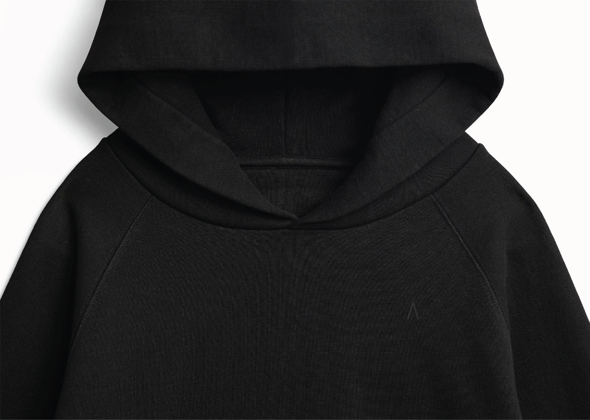 HC Main Mast Heavyweight Organic French Terry Hood (Black)